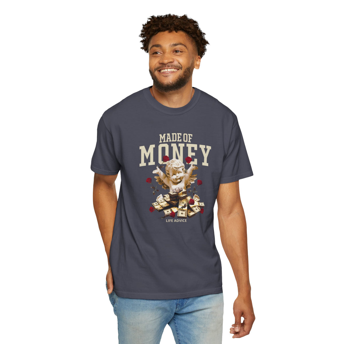“Made of Money” Cherub Graphic Tee | Streetwear Comfort Colors T-Shirt
