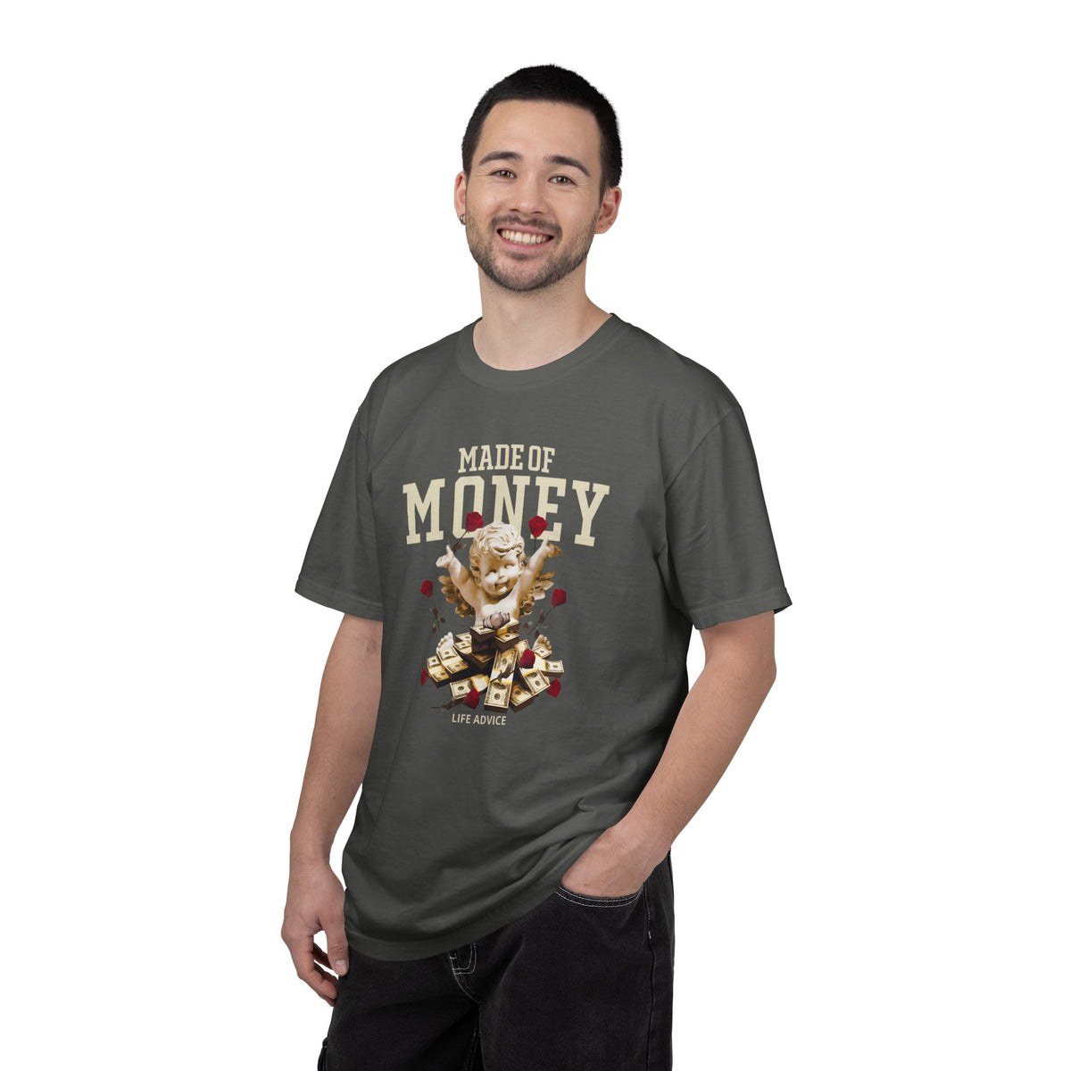 “Made of Money” Cherub Graphic Tee | Streetwear Comfort Colors T-Shirt